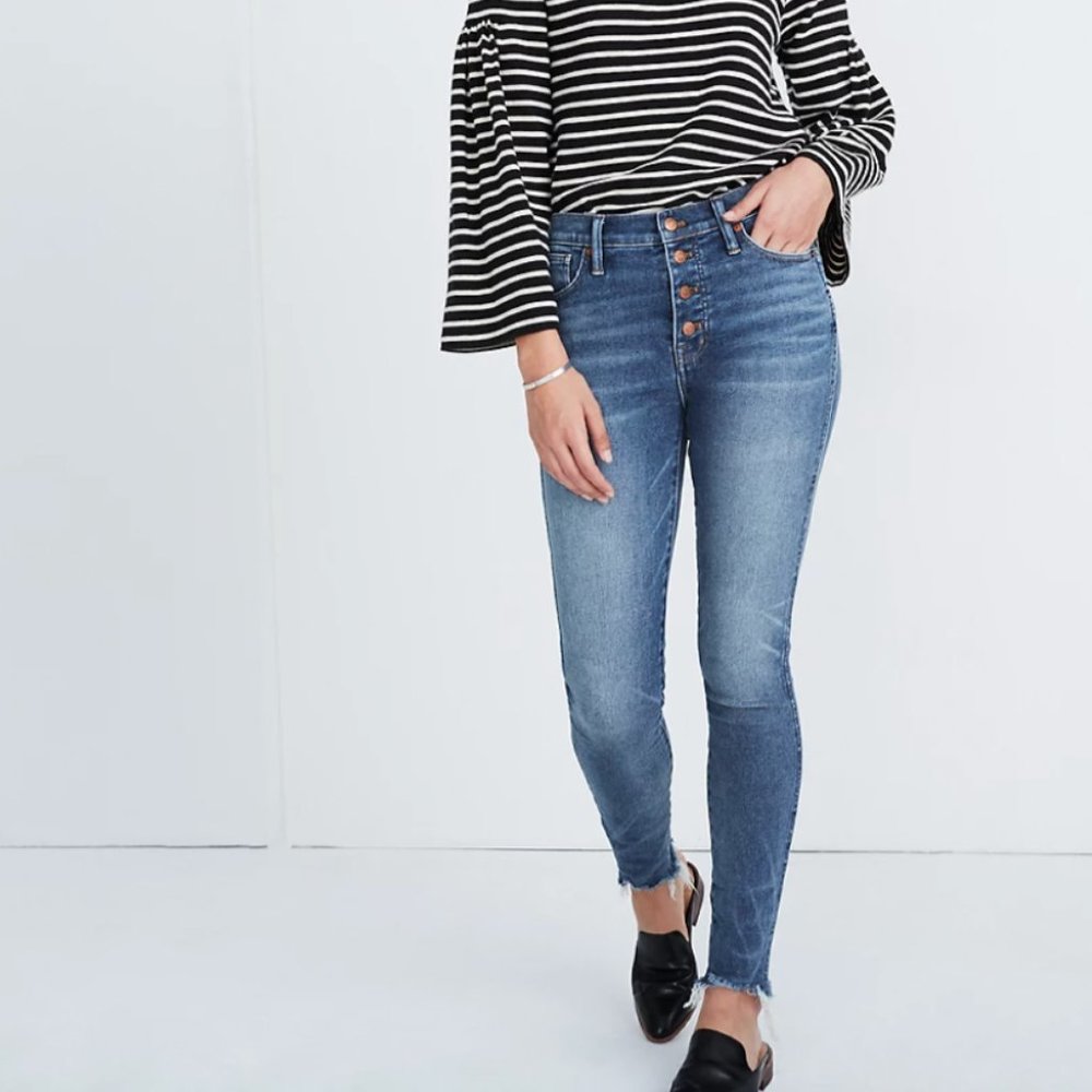 Madewell 10" High-Rise Skinny Jeans in Cordova Wash